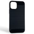 Чохол для Apple iPhone 12 Mini чорний карбон (карбон, протиударний)