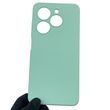 Чехол для TECNO Spark Go 2024 (BG6) силиконовый с микрофиброй нескользящий на техно спарк го 2024 бирюзовый