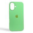 Чохол Silicone Case для Apple iPhone 16 зелений Avocado Green (софт-тач, мікрофібра всередині)