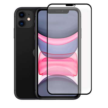 Защитное стекло МАТОВОЕ для телефона Apple iPhone 11 противоударное полноэкранное на айфон 11 черное 0039125 фото
