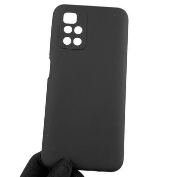 Чехол для Xiaomi Redmi 10 (4G) силиконовый с микрофиброй нескользящий на сяоми редми 10 4г черный 0032549 фото