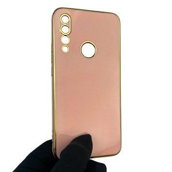 Чехол для Huawei P Smart Z с защитой камеры с золотой окантовкой на хуавей п смарт з пудровый gs1 0019514 фото