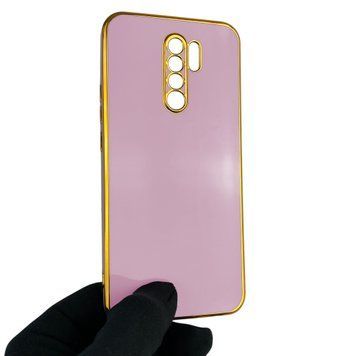 Чехол для Xiaomi Redmi 9 с защитой камеры с золотой окантовкой на сяоми редми 9 черничный gs1 0019942 фото