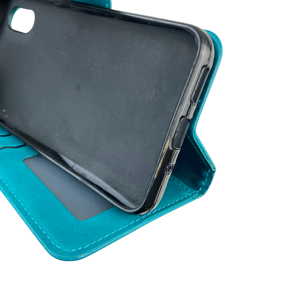Чехол-книжка для телефона Xiaomi Redmi 9A кожанная с магнитной застежкой на сяоми редми 9а бирюзовая 0025392 фото