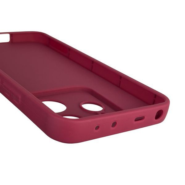Чохол силіконовий оригінальний Soft Touch з 3D принтом злого кота для Xiaomi Redmi Note 14 4G EU бордовий (Повний захист камери) 0046856 фото