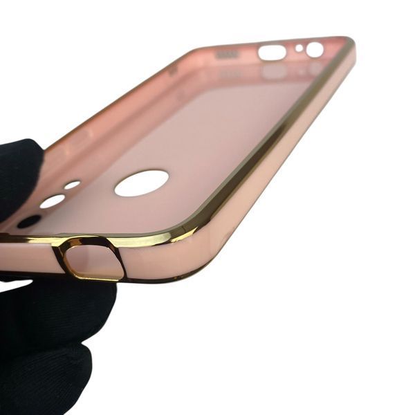 Чехол для Huawei P Smart Z с кольцом-подставкой с золотой окантовкой на хуавей п смарт з пудровый gs1 0020391 фото