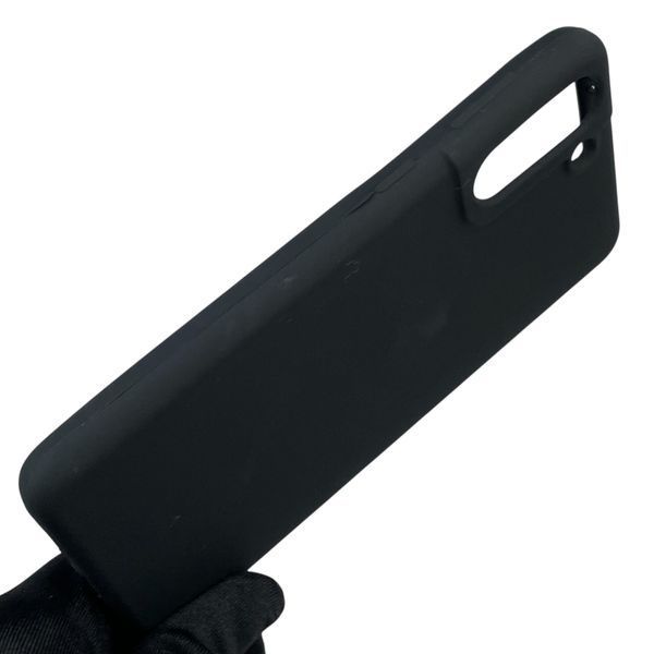 Чехол для Samsung Galaxy S21 Plus (SM-G996) силиконовый с микрофиброй нескользящий на самсунг с21 плюс черный 0032178 фото