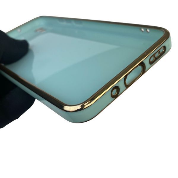 Чехол для Xiaomi Redmi 9A с защитой камеры с золотой окантовкой на сяоми редми 9а бирюзовый gs1 0019945 фото