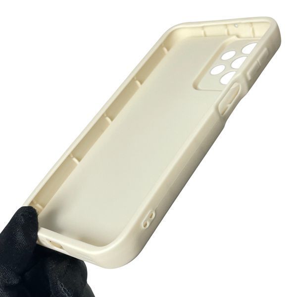 Чехол силиконовый Soft Touch с 3D принтом смешного теда мишки для Samsung Galaxy A23 5G молочный (Полная защита камеры) 0049186 фото