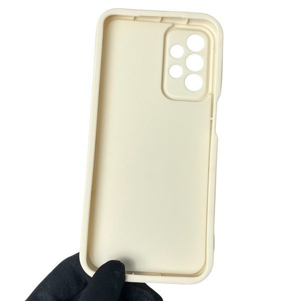 Чехол силиконовый Soft Touch с 3D принтом для Samsung Galaxy A23 5G молочный (Полная защита камеры) 0044432 фото