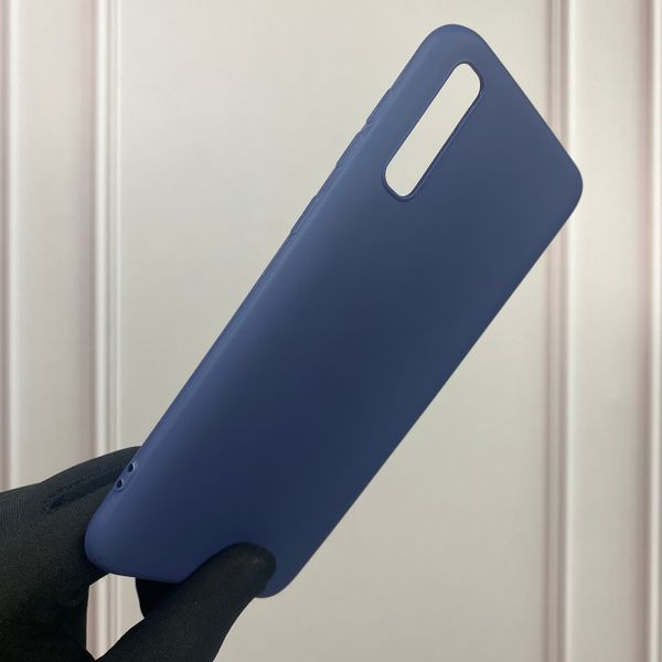 Чохол для Samsung Galaxy A50 SM-A505F однотонний матовий силіконовий на самсунг а50 синій 0000138 фото
