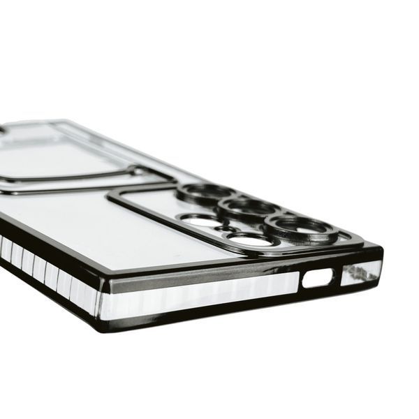 Чохол для Samsung Galaxy S24 Ultra (SM-S928B) із чорною окантовкою з кишенькою для карток на самсунг с24 ультра чорний 0013114 фото