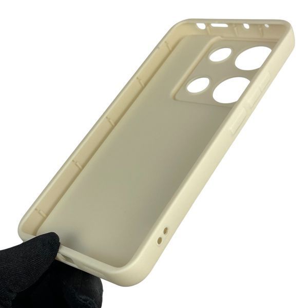 Чехол силиконовый оригинальный Soft Touch с 3D принтом смешного теда мишки для Xiaomi Redmi Note 14S молочный (Полная защита камеры) 0049078 фото