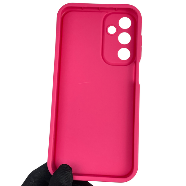 Чохол силіконовий Soft Touch з 3D принтом Майнкрафт для Samsung Galaxy A25 5G (SM-A256B) малиновий (Повний захист камери) 0041222 фото