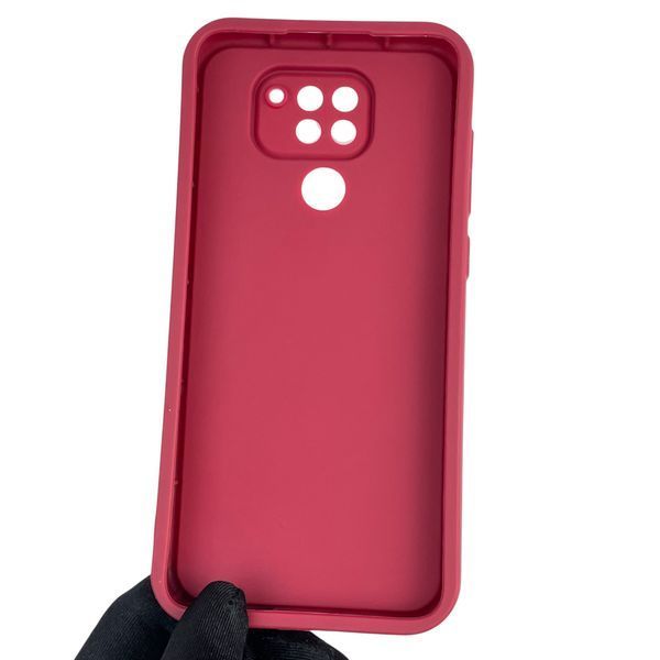Чехол силиконовый оригинальный Soft Touch с 3D принтом мема сибу для Xiaomi Redmi Note 9 бордовый (Полная защита камеры) 0047993 фото