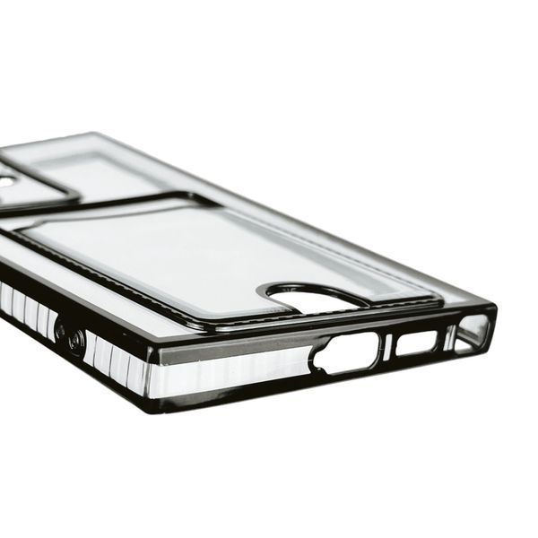 Чохол для Samsung Galaxy S24 Ultra (SM-S928B) із чорною окантовкою з кишенькою для карток на самсунг с24 ультра чорний 0013114 фото