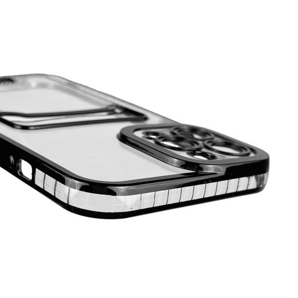 Чехол для Apple iPhone 12 Pro Max с чёрной окантовкой с карманом для карт на айфон 12 про макс чёрный 0013000 фото