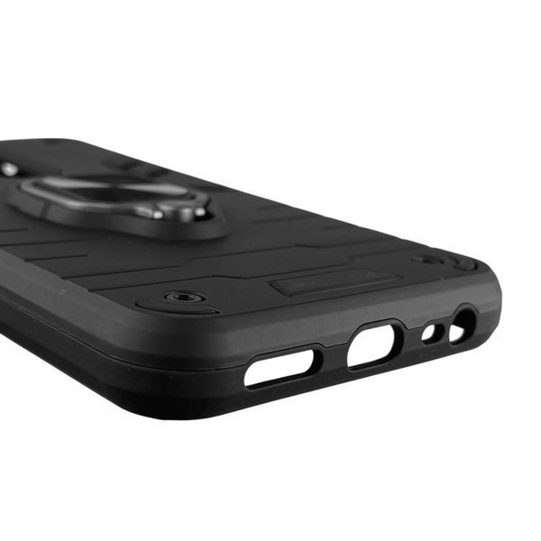 Чехол для телефона Xiaomi Redmi 8 бронированный с магнитным кольцом-держателем на сяоми редми 8 чёрный 0025812 фото