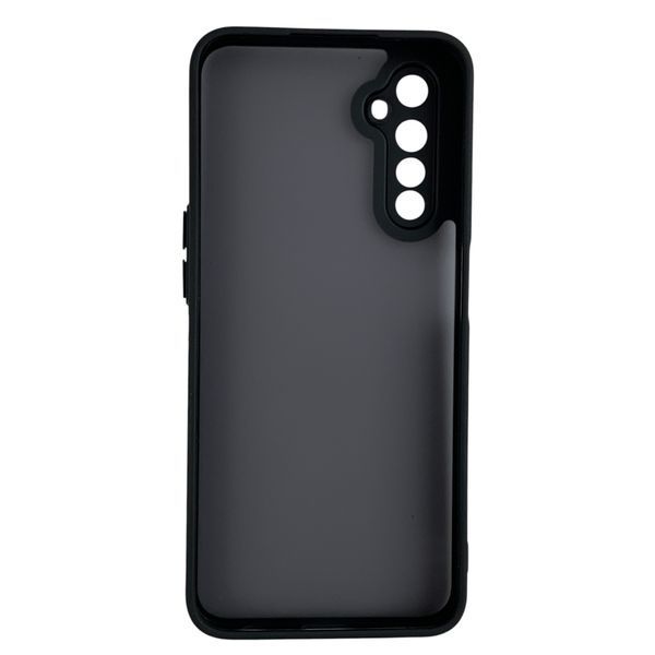 Чехол для Realme 6s черный матовый полупрозрачный (бампер, защита камеры) 0062250 фото