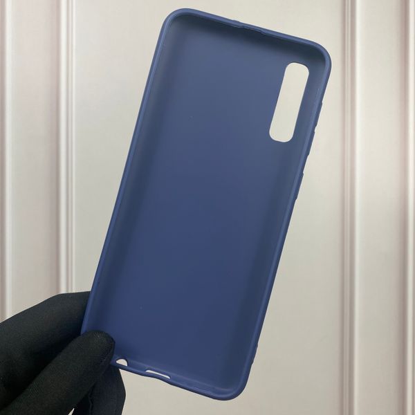 Чохол для Samsung Galaxy A50 SM-A505F однотонний матовий силіконовий на самсунг а50 синій 0000138 фото