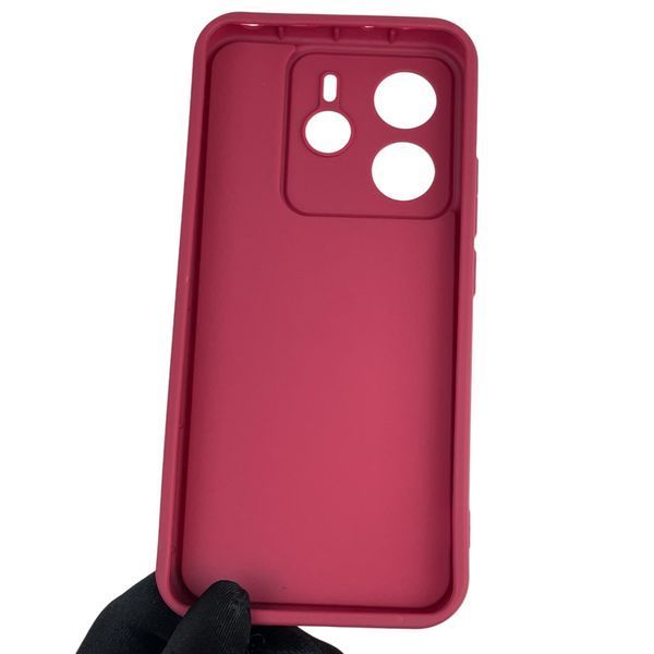 Чохол силіконовий оригінальний Soft Touch з 3D принтом злого кота для Xiaomi Redmi Note 14 4G EU бордовий (Повний захист камери) 0046856 фото