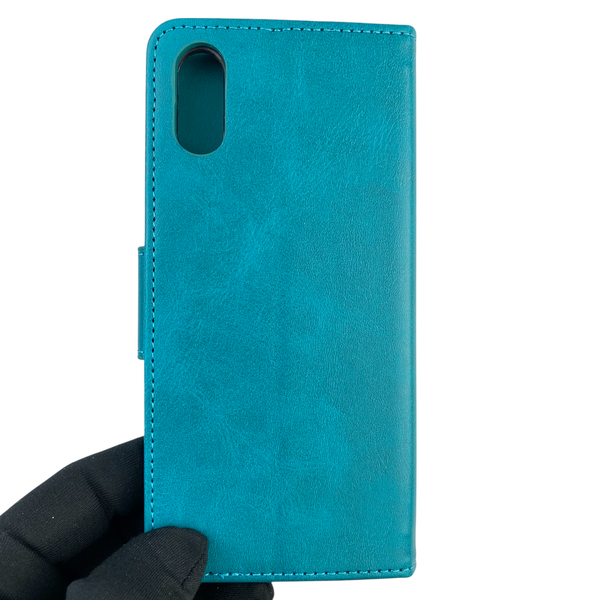 Чехол-книжка для телефона Xiaomi Redmi 9A кожанная с магнитной застежкой на сяоми редми 9а бирюзовая 0025392 фото