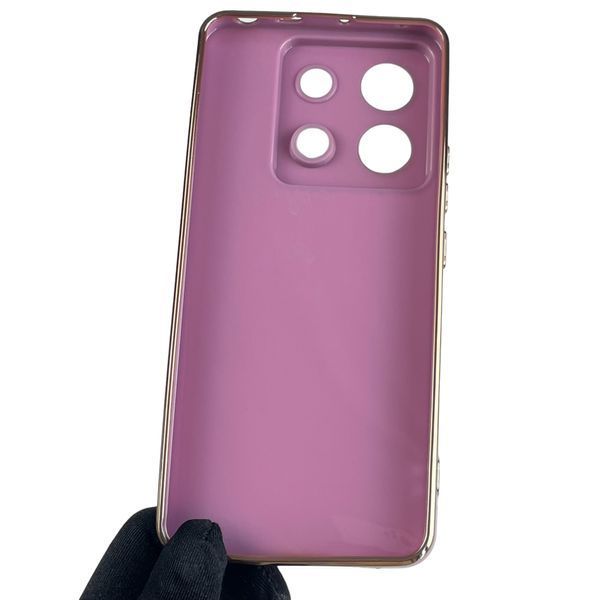 Чохол для Xiaomi Redmi Note 13 Pro 5G глянсовий із золотою окантовкою із захистом камери на саомі редмі нот 13 0011877 фото