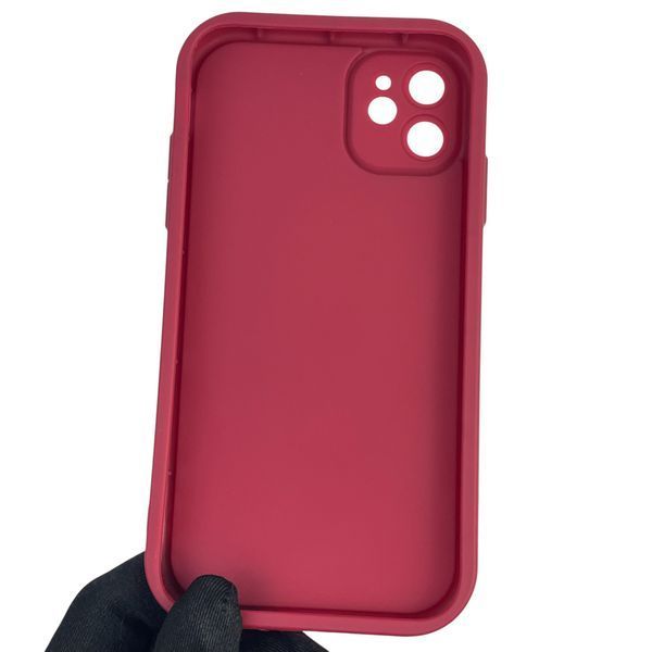 Чехол силиконовый оригинальный Soft Touch с 3D принтом мема сибу для Apple iPhone 11 бордовый (Полная защита камеры) 0047289 фото