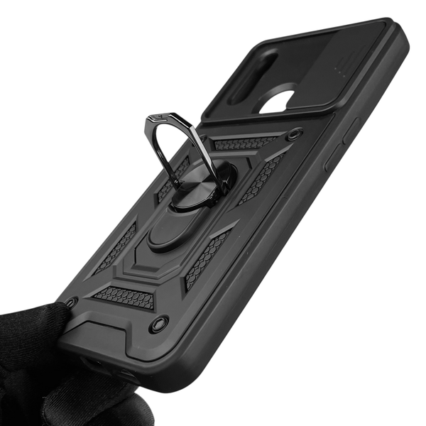Чохол для Oppo A31 броньований з кільцем-тримачем підставкою зі шторкою на оппо а31 чорний rg1 0001626 фото
