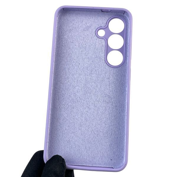 Чохол для Samsung Galaxy S25 (SM-S931B) силіконовий з мікрофіброю нековзний на самсунг с25 бузковий 0032216 фото