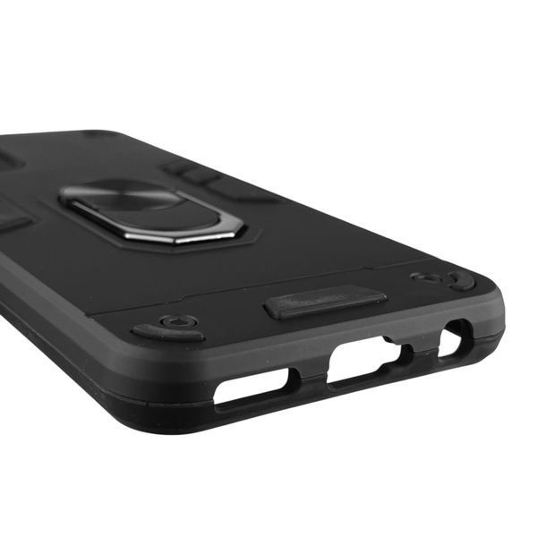 Чохол для телефона TECNO Spark 9 Pro (KH7n) броньований з магнітним кільцем-тримачем на техно спарк 9 про чорний 0025767 фото