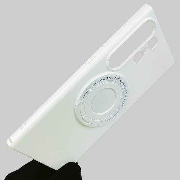 Чохол для Samsung Galaxy S23 Ultra SM-S918B з MagSafe з підставкою ультратонкий для самсунг с23 ультра білий 0001551 фото