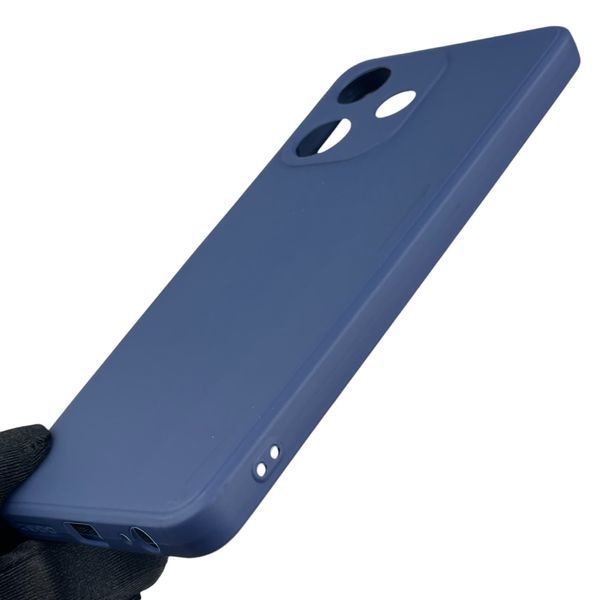 Чохол для Infinix Hot 30 з квадратними гранями із захистом камери на інфінікс хот 30 темно-синій 0012355 фото