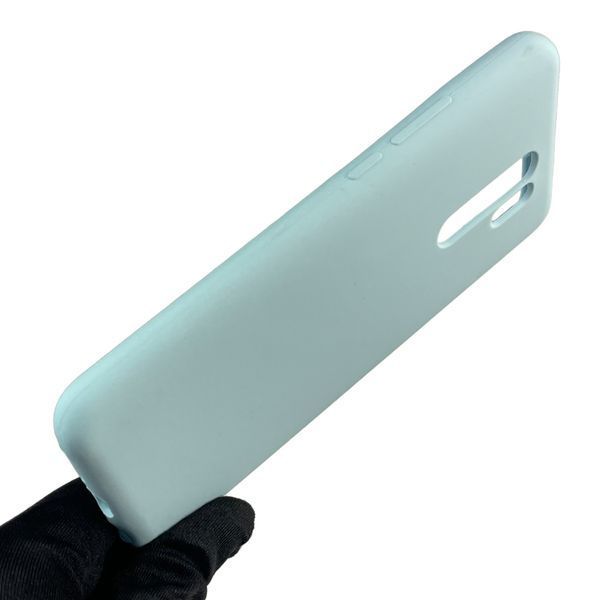 Чохол для Xiaomi Redmi 9 силіконовий з мікрофіброю нековзний на сяомі редмі 9 блакитний 0032603 фото