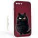 Чохол силіконовий Soft Touch з 3D принтом злого кота для Apple iPhone 8 Plus бордовий (Повний захист камери) 0047234 фото 1