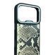 Чохол Kajsa Glamorous Leather Snake для iPhone 17 Pro чорний (MagSafe, металеве кільце камери, преміум) 0062000 фото 3