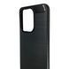 Чохол для телефона Xiaomi Redmi 13 карбоновий протиударний з високими бортами чорний 0052326 фото 5