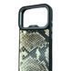 Чохол Kajsa Glamorous Leather Snake для iPhone 17 Pro чорний (MagSafe, металеве кільце камери, преміум) 0062000 фото 4