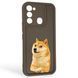 Чехол силиконовый Soft Touch с 3D принтом мема сибу для TECNO Spark 8C (KG5k) коричневый (Полная защита камеры) 0048320 фото 1