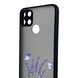 Чохол для телефона Realme C21Y с 3D принтом лаванда з метеликами із захистом камери чорний 0059306 фото 4