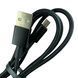 Кабель Hoco X119 USB &ndash; Micro USB 1 м чёрный (нейлоновая оплётка, 2.4A, передача данных) 0062550 фото 2