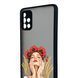 Чохол для телефона Samsung Galaxy A51 (SM-A515F) с 3D принтом дівчина маки колоски із захистом камери чорний 0059256 фото 4