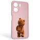 Чехол силиконовый оригинальный Soft Touch с 3D принтом смешного теда мишки для Xiaomi Redmi 13C пудровый (Полная защита камеры) 0048878 фото 1