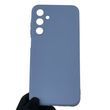 Чехол для Samsung Galaxy A25 5G (SM-A256B) с квадратными гранями с защитой камеры на самсунг а25 голубой