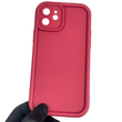 Чехол силиконовый Soft Touch для Apple iPhone 12 бордовый (Полная защита камеры)