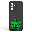 Чехол силиконовый Soft Touch с 3D принтом Майнкрафт для Samsung Galaxy A26 (SM-A266) черный (Полная защита камеры)