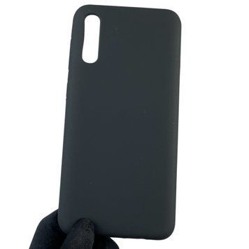 Чехол для Samsung Galaxy A50 (SM-A505F) силиконовый с микрофиброй нескользящий на самсунг а50 черный 0031977 фото