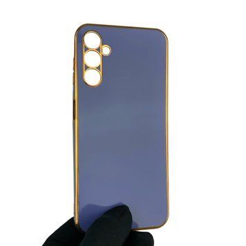 Чехол для Samsung Galaxy A14 5G SM-A146 с защитой камеры с золотой окантовкой на самсунг а14 синий gs1 0020187 фото