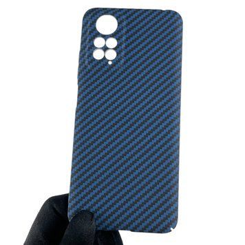 Чохол для Xiaomi Redmi Note 11S карбоновий ультратонкий пластиковий із захистом камери на сяомі редмі нот 11с синій 0000347 фото