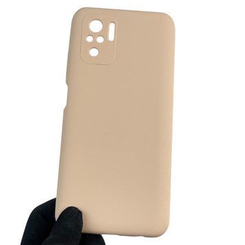 Чохол для Xiaomi POCO M5s силіконовий з мікрофіброю нековзний на сяомі поко м5с пудровий 0032498 фото